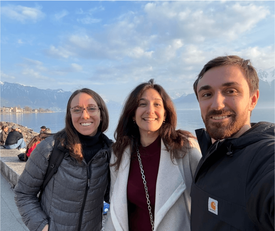 Claire, Isis und Sasha, die Gründerinnen und der Gründer von Deena Health, in Vevey